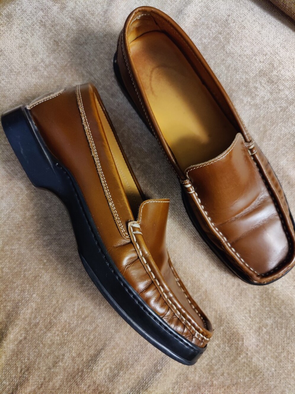 Y2K Coach Leatherware Loafers Size 8.5 Made In Italy